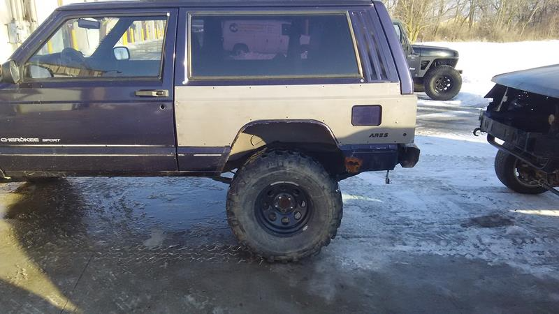 Rear 2 Door Quarter Panel Armor with Light Boxes - Cherokee XJ